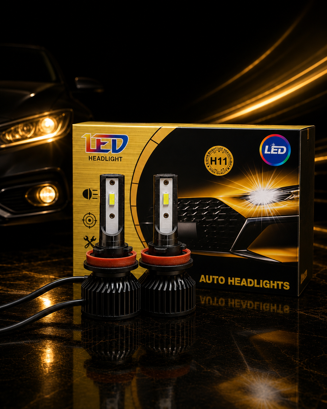 Lime Green LED Fog Light