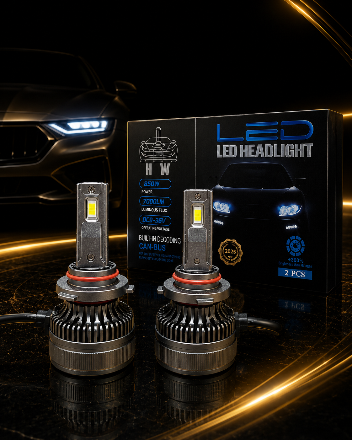 LED Headlight 850W – 7000LM Premium Car LED Bulbs