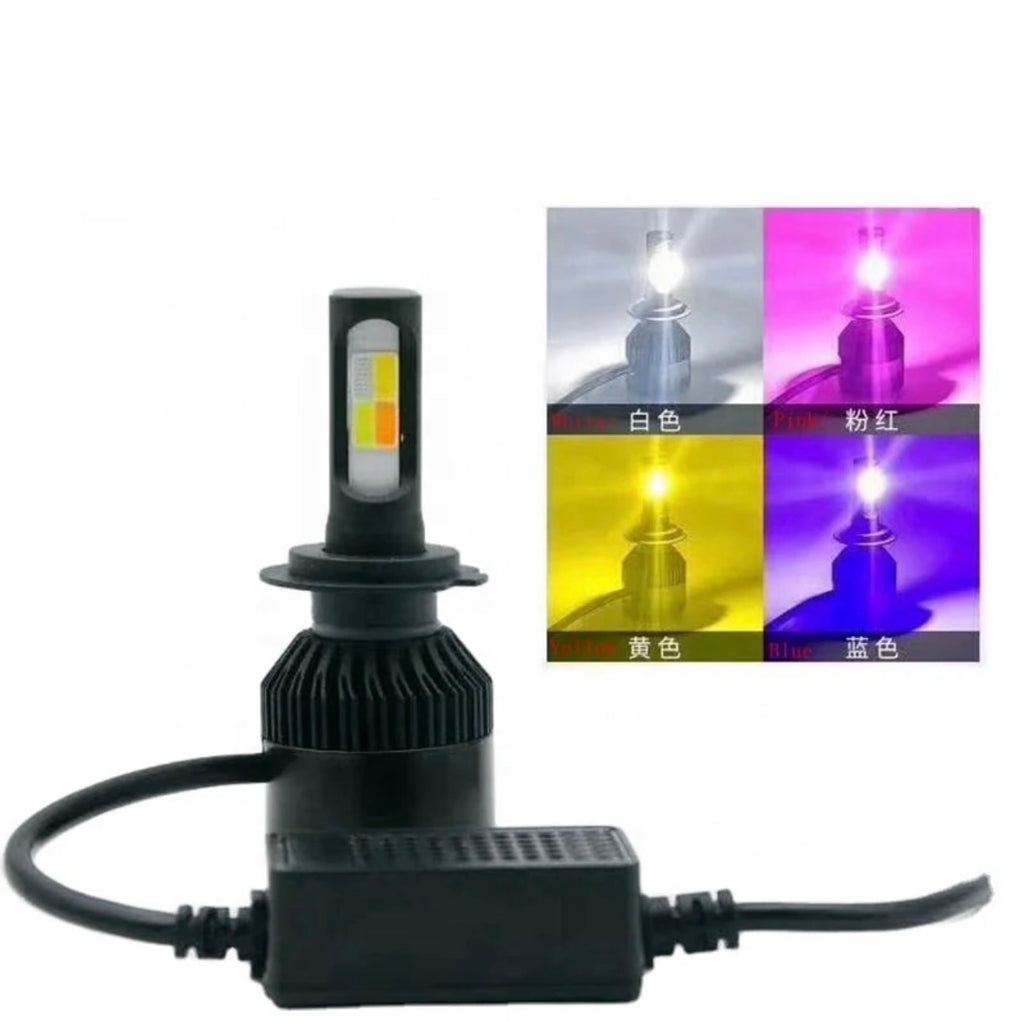 Four Colors Switch Back Fog Led Light With Flash H11 - 2 PCs