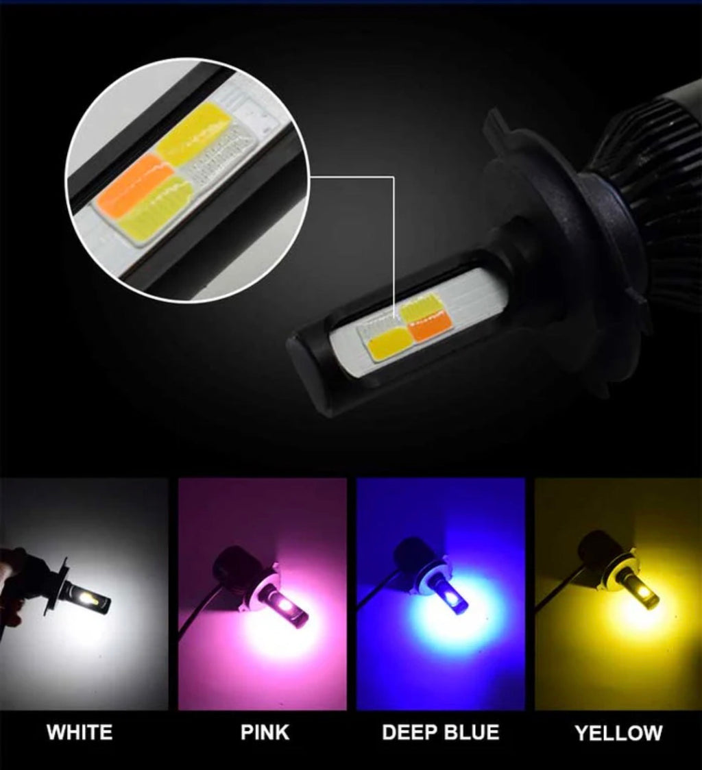 Four Colors Switch Back Fog Led Light With Flash H11 - 2 PCs