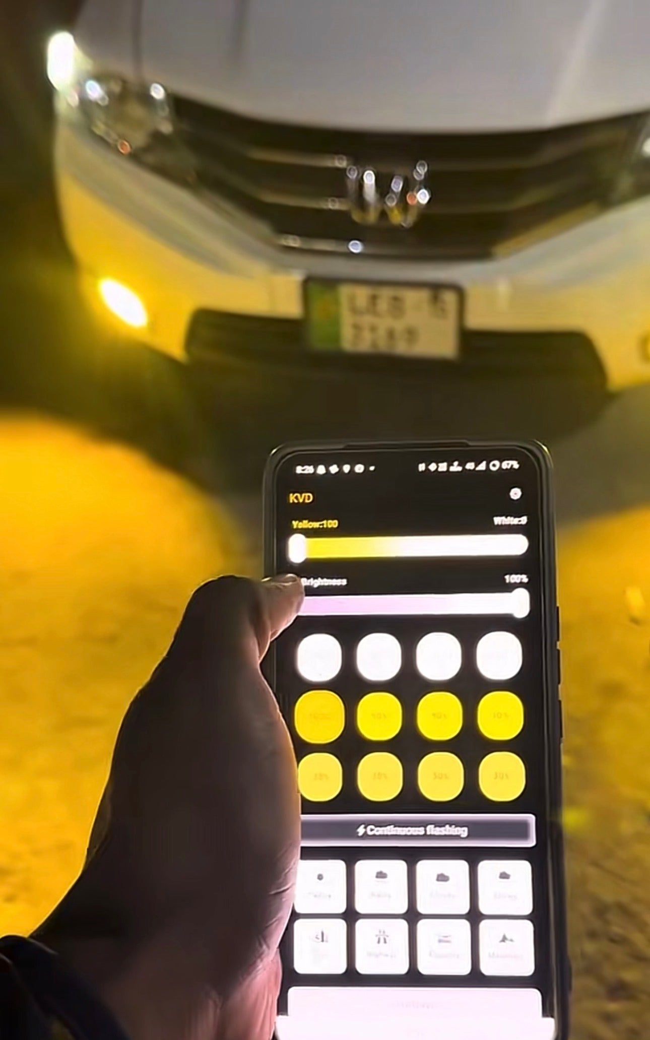 2 Color App Control LED Headlight – White & Yellow Dual Color Smart LEDs