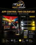 2 Color App Control LED Headlight – White & Yellow Dual Color Smart LEDs
