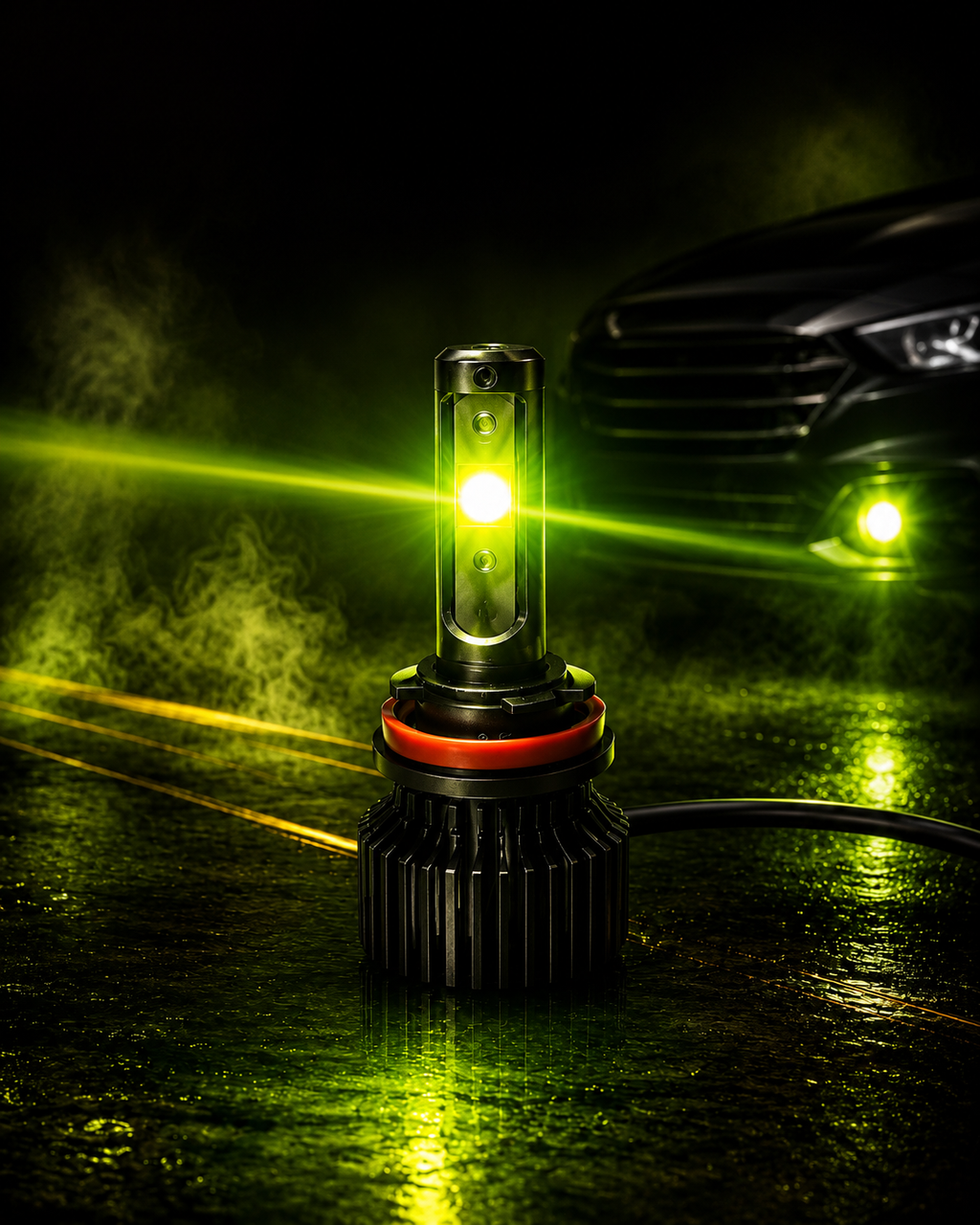 Lime Green LED Fog Light